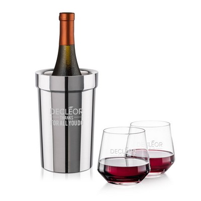 Milano Wine Cooler & Tucson Stemless Wine Set