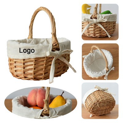 Versatile Handwoven Willow Storage Basket