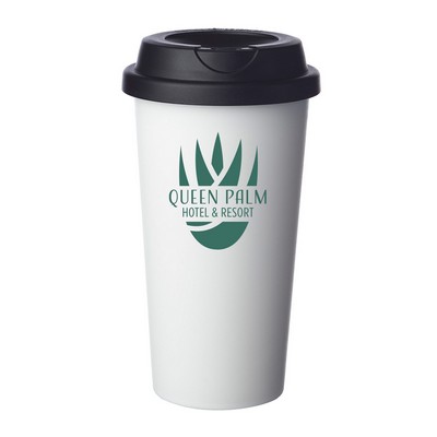 16 oz. Double Wall Plastic Tumbler (2 Color Imprint)