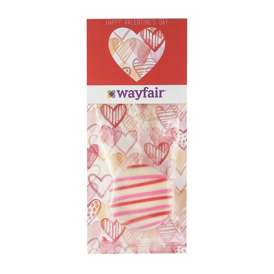 Sweetheart Oreo Header Bag - White Chocolate Oreo w/ Red & Pink Drizzle