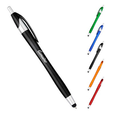 Slim Plastic Stylus Ballpoint Pen
