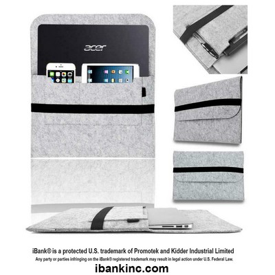 iBank ® 8-11" Felt Case Fits with Tab S8/S9 11", iPad Pro 11 inch, iPad 10th Gen 10.9