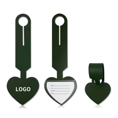 Heart-Shaped Sliding Strap Travel Identifier Luggage Tag