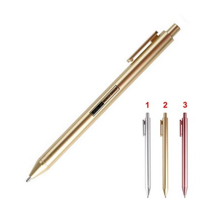 Metallic Click Pen – Promotional Ballpoint Pen with Chrome Accents