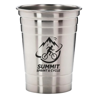 Classic Stainless Steel Beer Cups, 16 oz.