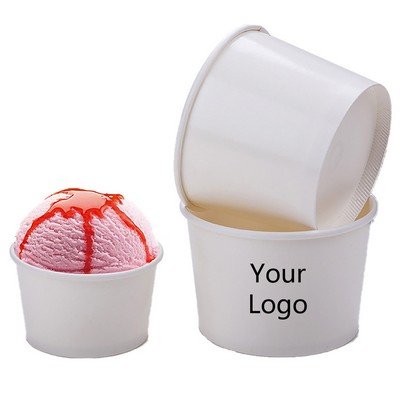 8 Ounce Ice Cream Cups Disposable Dessert Paper Bowls