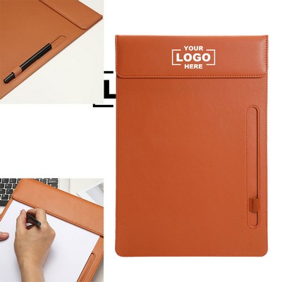 A4 Leather Magnetic Clipboard