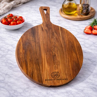 Round Charcuterie & Pizza Wood Board