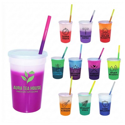 22 Oz Mood Stadium Cup With Straw