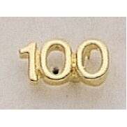 100 (numeral) Marken Design Cast Lapel Pin (Up to 5/8")