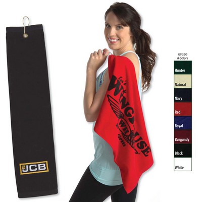 16" x 25", 3.5 lb., Premium Velour Heavyweight Golf Towel (Embroidered)