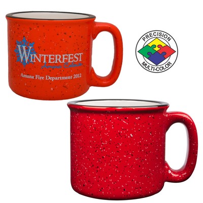 15 Oz. Red & White Campfire Mug - Dishwasher Safe - Precision Spot Color