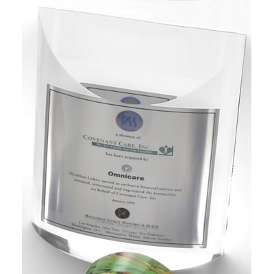 Lucite Oval Embedment (1/2 Oval Stand Up w/ Slant Top)