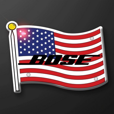USA Flag Flashing pin - PRINTED