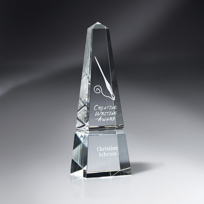 Large Optic Crystal Obelisk