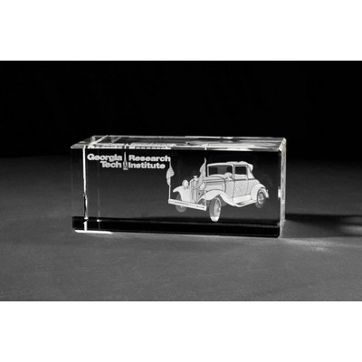 Beveled Rectangle Crystal Award (2 x 2 x 4 3/4")