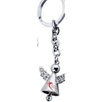 Jeweled Angel Keychain w/Jingling Bell