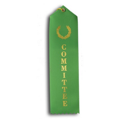 Standard Stock Ribbon w/ Card & String (2"x8") - Committee