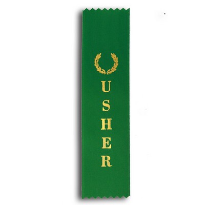 Usher Standard Stock Ribbon w/ Pinked Ends (2"x8")