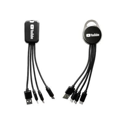 Carabiner illuminating 4 in 1 Charging Cable
