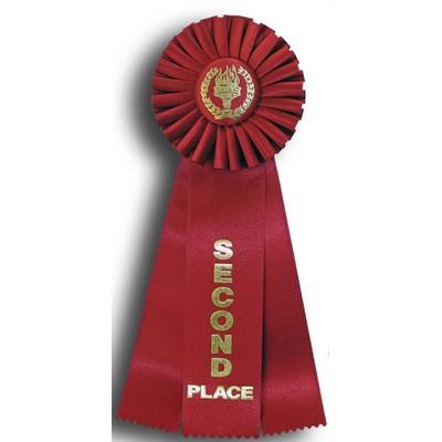 Stock Discount 3 Streamer 2nd Place Rosette Ribbon