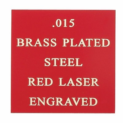 Red Brass Plated Steel Engraving Sheet Stock (12"x24")