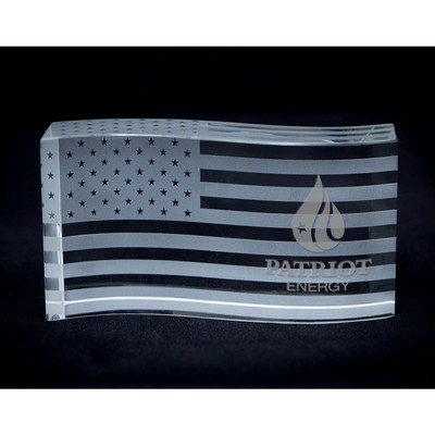 American Flag Wave Paperweight