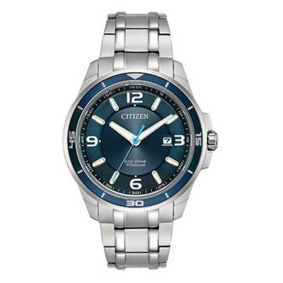 Citizen® Men's Brycen Super Titanium™ Watch w/Blue Dial
