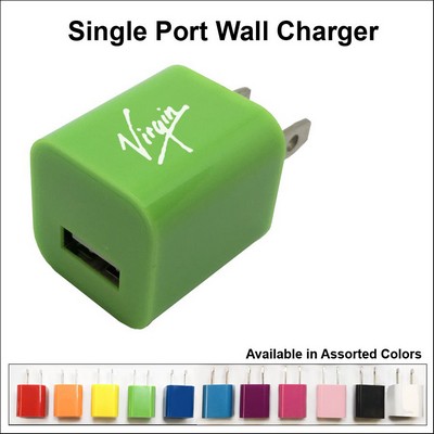 Single Port USB Wall Charger - Green No Extra Tariff