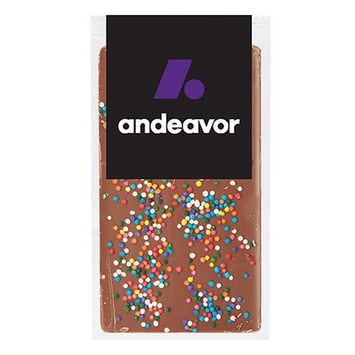 Belgian Chocolate Bar with Rainbow Nonpareil Sprinkles