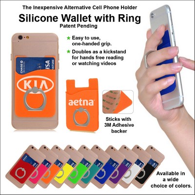 Orange Silicone Wallet w/Ring No Extra Tariff
