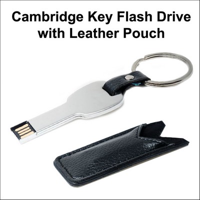 Cambridge Key Flash Drive with "Leather" Pouch - 256 MB