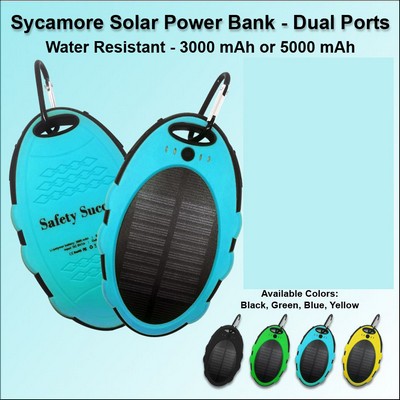 Sycamore Solar Power Bank 3000 mAh - Blue