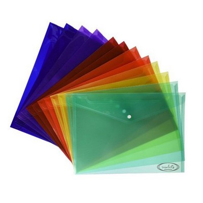 Vibrant See-Through Document Pouch