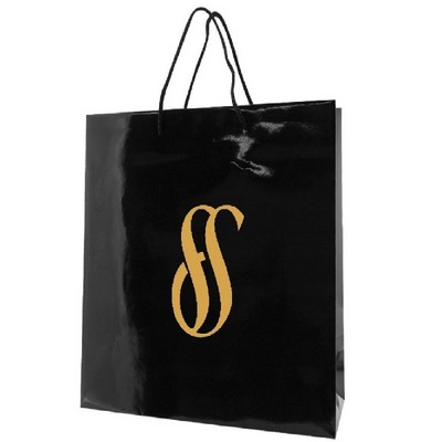 13x7x17'' Matt/Gloss 190GSM White Cardboard Eurototes Bag