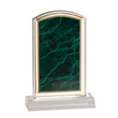 4" x 7" Green Marbleized Acrylic Award