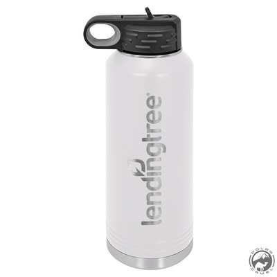 Powder Coated White Travel Water Bottle