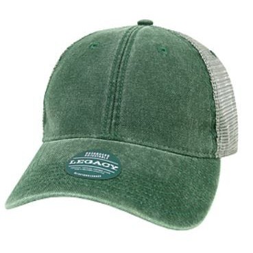 Legacy® Trucker Cap w/Washed Canvas Crown & Mesh Back