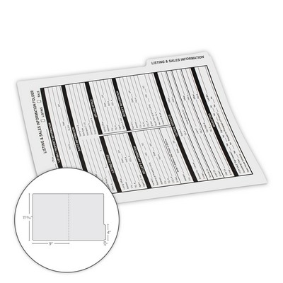 No Pocket File Folder with Right Tab