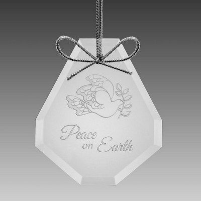 3" Teardrop Starfire Glass Faceted Ornament