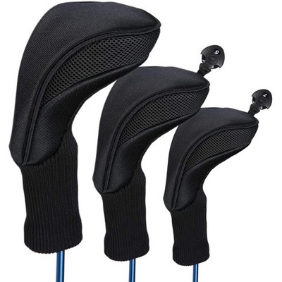 3pcs Golfs Clubs Head Covers Set