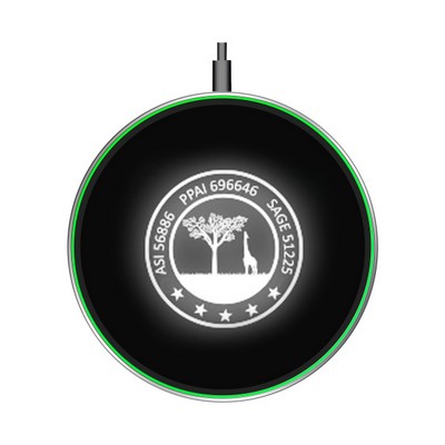 15W Wireless Charger With LED Light Up Logo