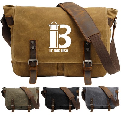 Casual canvas men's cross-body bag