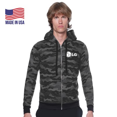 Unisex Triblend Full Zip Camo Hoody