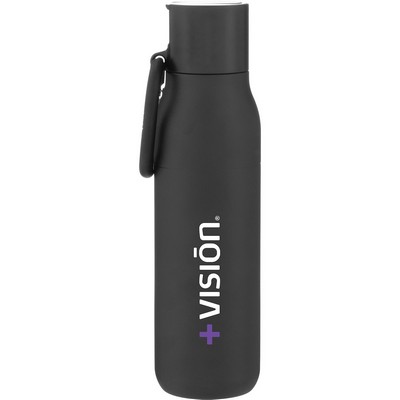 17 oz Larq Flip Top Water Bottle (Obsidian Black)