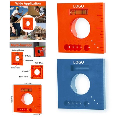 Marks Offset Ruler with Level 5 in 1 Multifunction Ruler for Parallel Lines