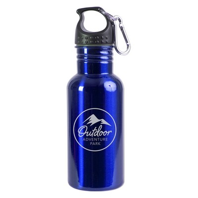 17 oz. Stainless Steel Adventure Water Bottle With Carabiner