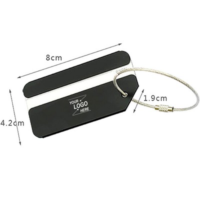 Personalized Aluminum Luggage Tag with ID Card Holder