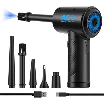 Compressed Air Duster, Portable Air Blower with LED Light,6000mAhRechargeable Cordless Air Duster