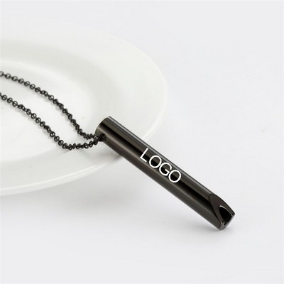 Stainless Steel Anxiety Whistle Necklace